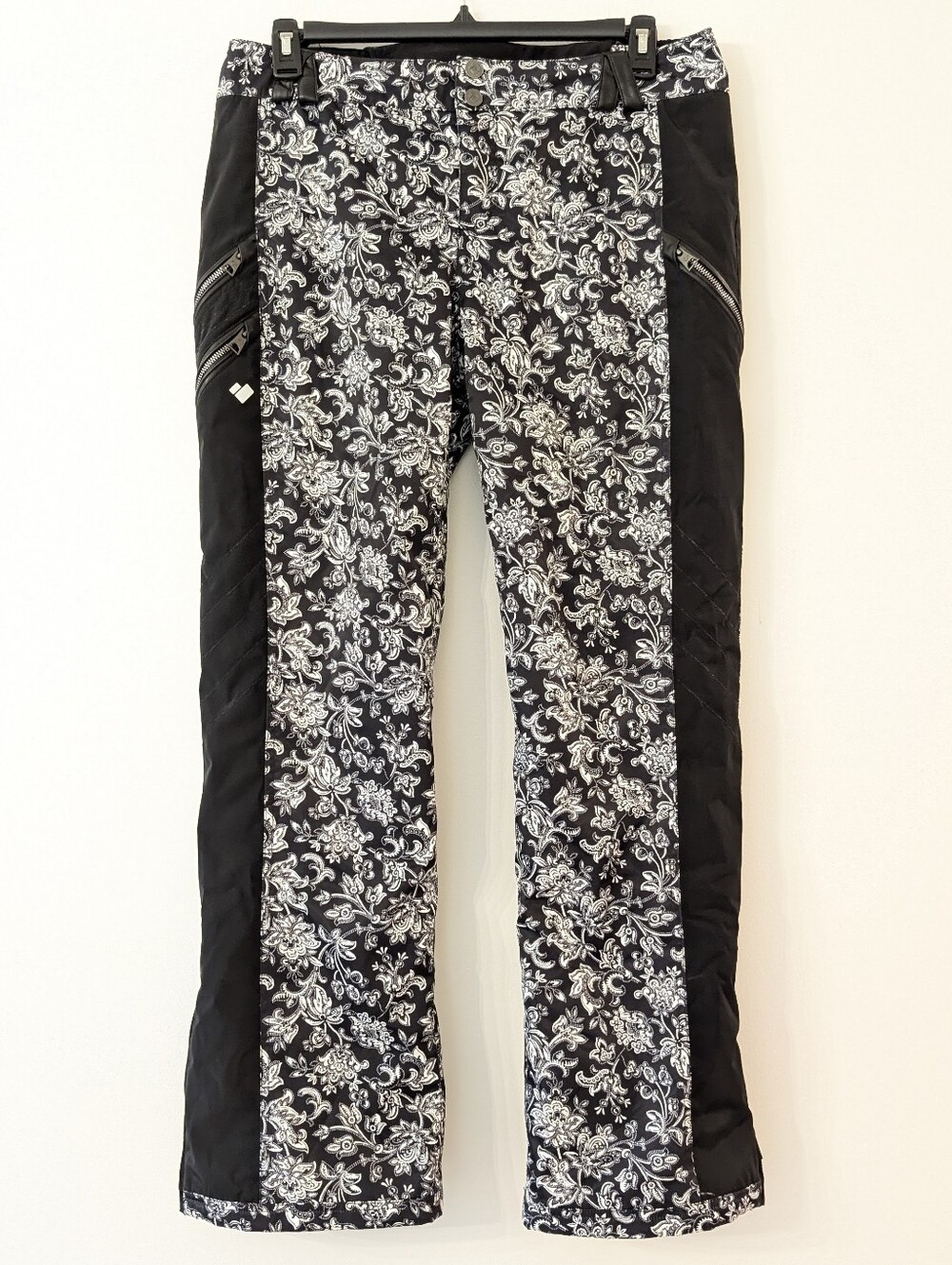 Obermeyer Printed Ski Pants Floral Black Charcoal Snowboard Women's Size 12